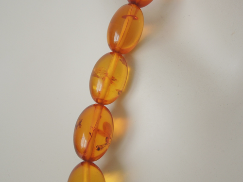 Kette Collier Natur Bernstein honigfarben Oliven 48,3 g/57 cm - Bild 5 von 9