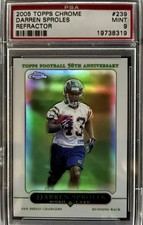 2005 Topps Chrome DARREN SPROLES RC 239 Refractor San Diego CHARGERS Mint PSA 9