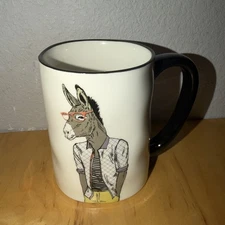 Hipster Donkey Ceramic Mug 16oz Anthropomorphic Signature Housewares Coffee