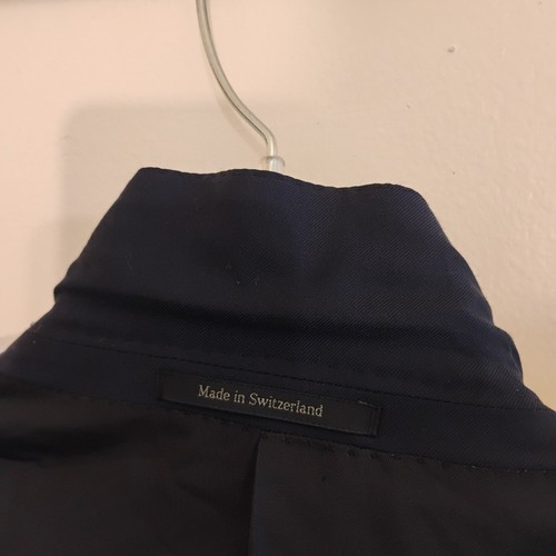 Ermenegildo Zegna SU Misura  Blue Wool Sport Coat 60L  50L 2 btn Working Cuff - Picture 8 of 20