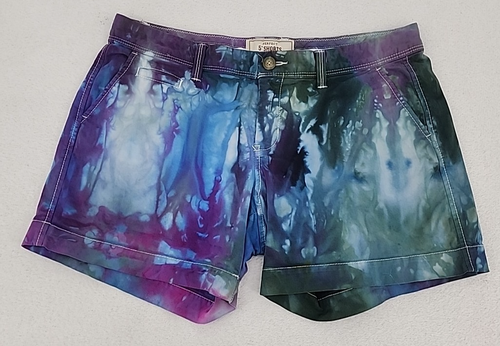 Procion Ice Tie Dye Outfit Women's Shorts size 10 and Unisex Hoodie size XL - Picture 13 of 24