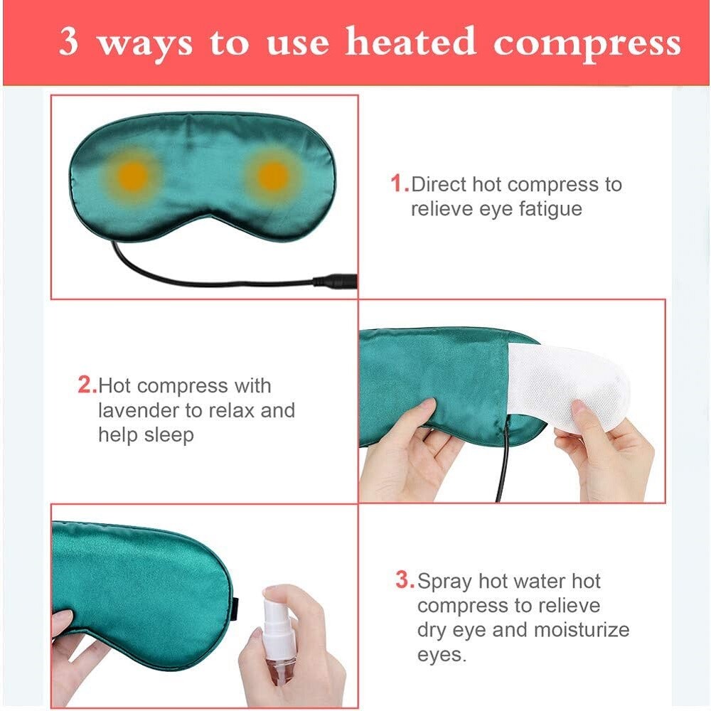 USB Heated Eye Mask for Blepharitis Warm Eye Compress for Blepharitis
