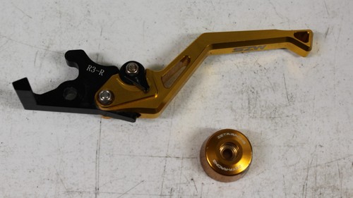 MZS Tuning Gold, Short, Brake and Clutch Lever Set w/ handlebar Ends - Picture 10 of 12