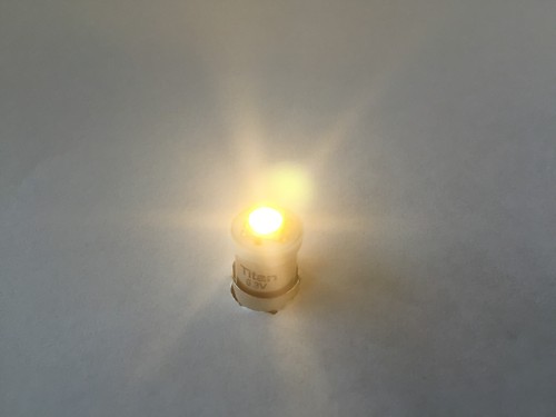 (10 Pack) - 6.3 Volt LED Bulb 1 SMD 555 Wedge Base (T10) Pinball - WARM WHITE - Picture 5 of 6