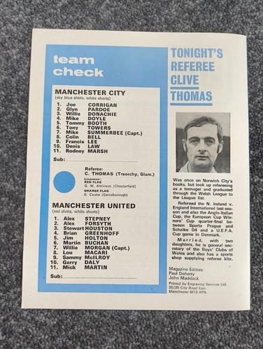 MANCHESTER CITY v 1973-74 Season TOKENS INTACT CHOOSE FROM MENU - Picture 41 of 55