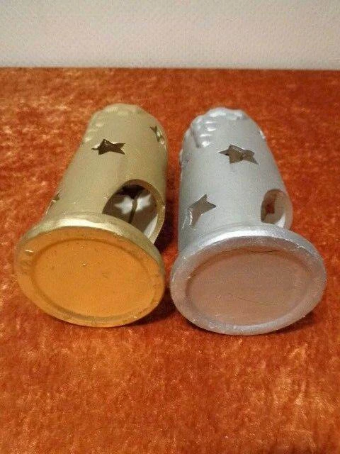 2 X Bougeoirs En Céramique / Terracotta Pour Photophore En Forme De Bougie - Photo 4/4