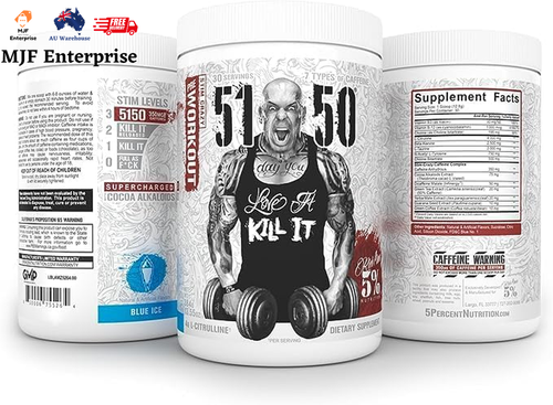 - 5150 - Pre-Workout - Blue Ice Flavour - Stim Crazy - 4G L-Citrulline - 6 Types - Picture 5 of 12