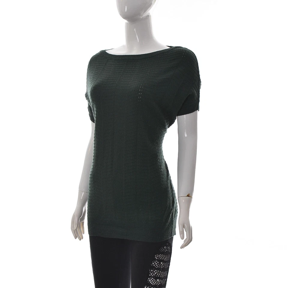 Missoni Women's Boat Neck Basket Weave Knitted Top Tunic Short Sleeve Size GB-6 - Image 2 of 4