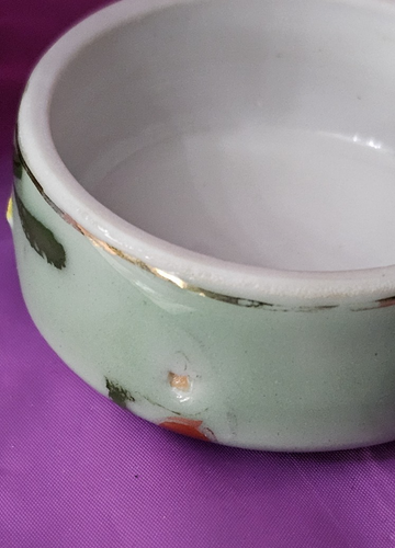 Antique Relief Celadon Japanese Porcelain Covered Ginger Jar Imari Style Floral - Picture 14 of 15