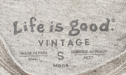 Life Is Good Vintage Shirt Mens Small Tailgater and Dog Long Sleeve Grey 0010 - Picture 6 of 14