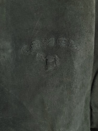 Vtg Camel Joe Cool Leather Suede Jacket Men's XL Black Snap Front Thrashed - Picture 4 of 22