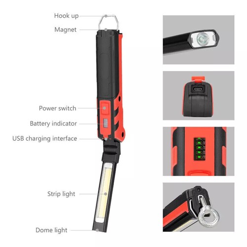 10pcs COB LED Work Light Car Garage Mechanic USB Rechargeable Torch Lamp - Picture 5 of 23