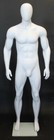 New 6 ft 2 in H Male Egg Head Mannequin Muscular Body Torso Matte White Sfm52Ewt