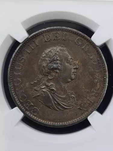 1799SOHO Great Britain 1/2 Penny NGC AU Details Excellent Strike