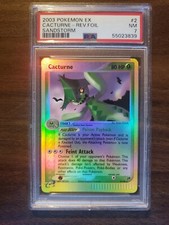Pokemon Cacturne 2/100 Reverse Holo Sandstorm Graded 7 Near Mint