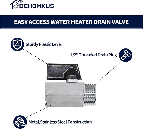 1/2" RV Hot Water Drain Valve - Effortlessly Replace and Drain Your Rv'S Hot Wat - Picture 2 of 12