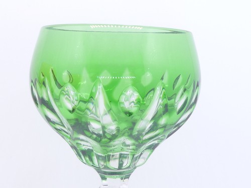 Copa de vino romana cristal de plomo cristal 3 piezas marrón verde 350 gramos - Imagen 10 de 11