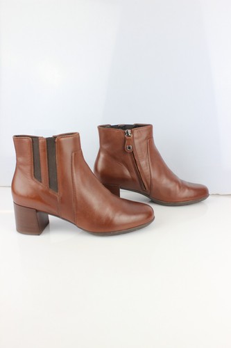 GEOX Botines T 38 De Cuero Marrón Medio En Muy Buen Estado - Imagen 2 de 14