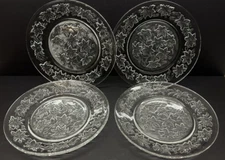 Vintage Set Of 4 Princess House Fantasia Poinsettia 10" Dinner Plates