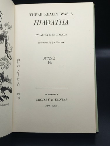 VINTAGE 1963 THERE REALLY WAS A HIAWATHA - MALKUS - HARDCOVER - Imagen 6 de 12