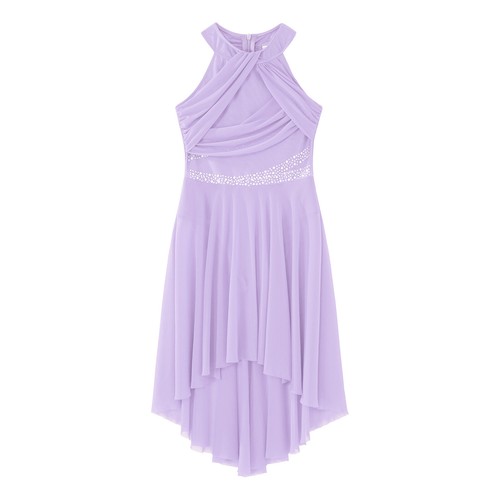 UK Girls Sleeveless Sparkle Modern Jazz Latin Ballet Leotard Dress Tulle Skirt - Picture 30 of 75