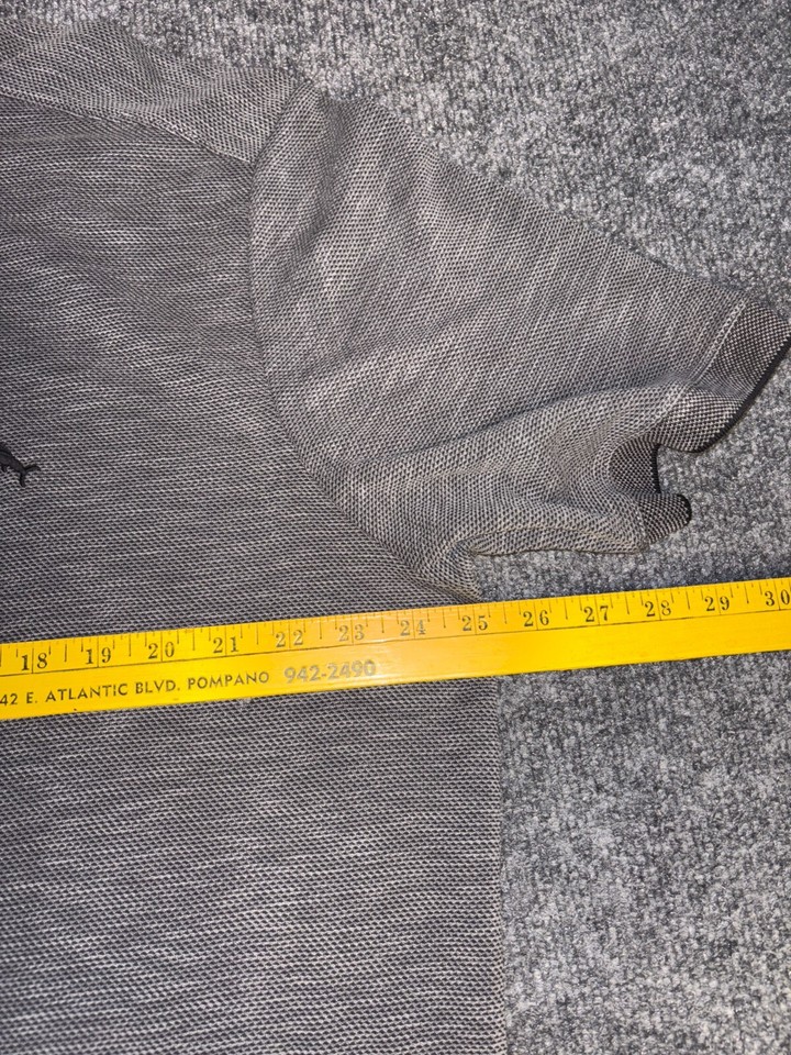 Tommy Bahama Polo Shirt Mens XL Gray Island Zone Regular Fit Collar