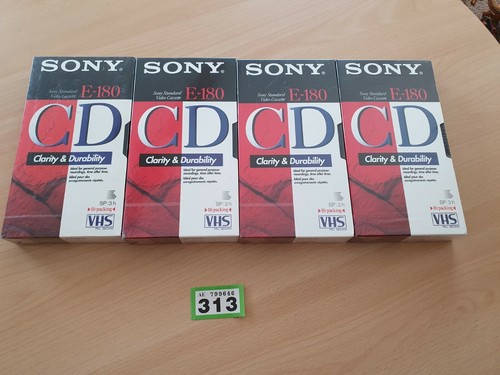 4 X Sony E-180 CD Claridad y Durabilidad Nuevas Cintas VHS Selladas Gran Calidad  - Imagen 5 de 5