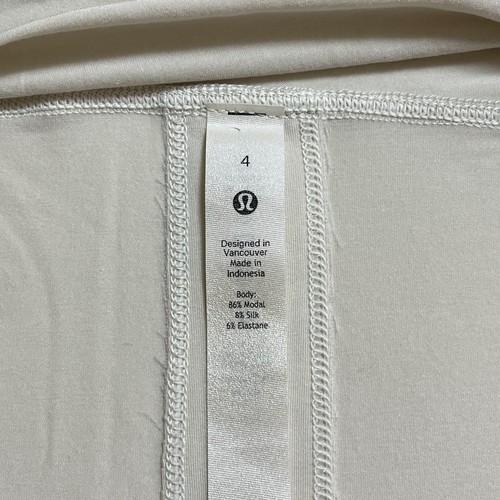 Camiseta sin mangas Lululemon modal de seda yoga en sorbete de limón para mujer talla 4 gimnasio W1DHUS - Imagen 12 de 17