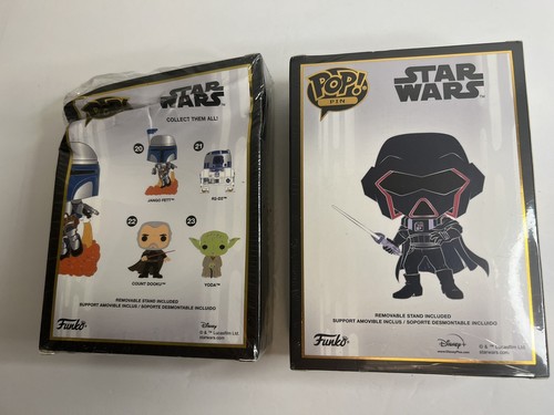 Funko POP! Pins 2 Stück: Star Wars # 20 JANGO FETT & KARRE - Neu im Karton LESEN i - Bild 2 von 13