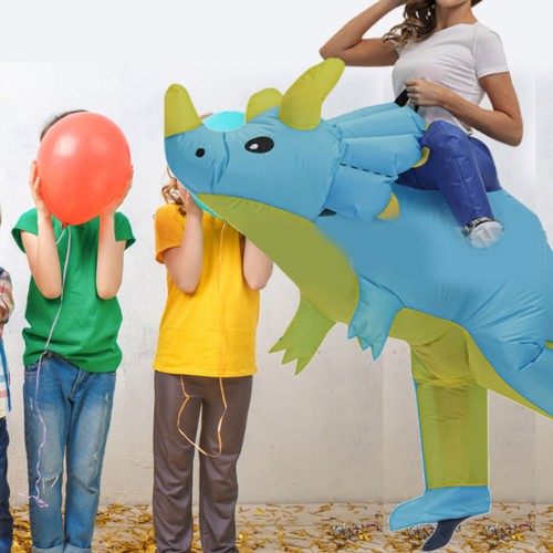 Inflatable Dinosaur Costume Halloween Cosplay Costume Party Riding - Picture 4 of 12
