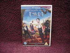 Pan DVD (2015) Hugh Jackman, Garrett Hedlund, Rooney Mara, Levi Miller, Sealed.