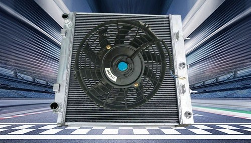 FOR Land Rover RANGE ROVER P38 2.5TD TURBO DIESEL BMW 94-2002 5 ROW Radiator+FAN - Picture 2 of 9