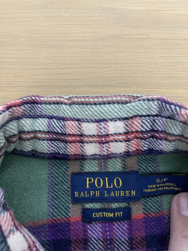 Polo Ralph Lauren Small Carson Western Shirt RRL Plaid Leather Work Ranch Rugby - Picture 2 of 6