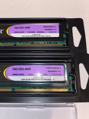 Corsair XMS2-6400 1GB 2x 1GB Memory CM2X1024-6400 DDR2 0629061-11 5.5.5.12 - Picture 3 of 6