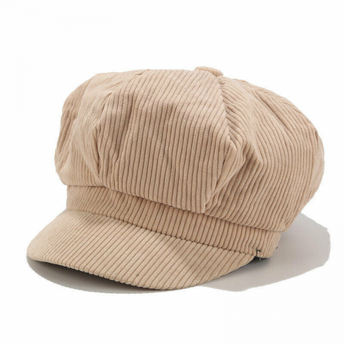 Damen Cord Baskenmütze Baker Boy Zeitungsjunge flache Kappe solide Mode Mütze Vintage - Bild 12 von 19