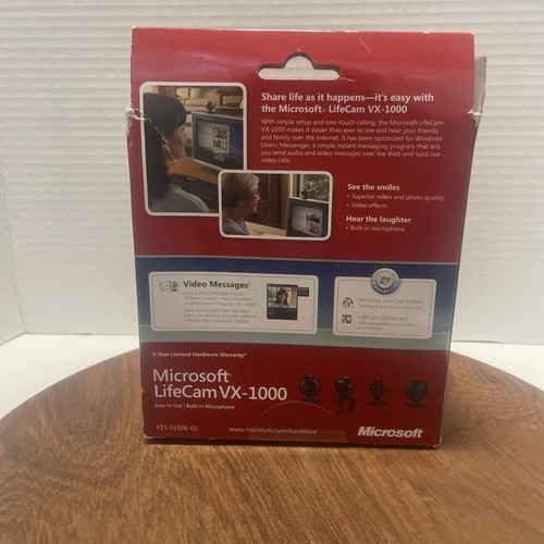 Microsoft LifeCam VX-1000 Web Cam Built In Microphone NEW - Picture 3 of 5