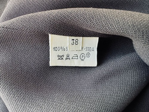 HERMES Vareuse No Sleeve Dress 100% Silk Martin Margiela Black Size: 38 Women - Bild 7 von 7