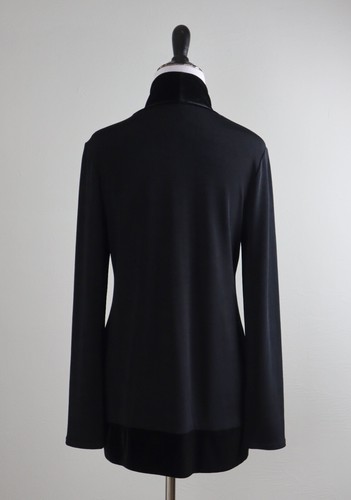 CHICO'S Travelers $119 Stretch Velvet Crystal Jacket Top Size 0 US 4 / 6 Small - Picture 4 of 6