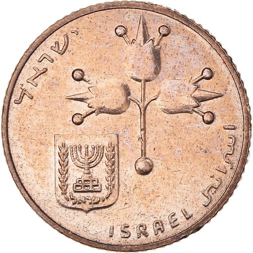 Israel | 10 New Agorot Coin | Grenadine Fruit | 1980 - 1985 - Picture 1 of 4