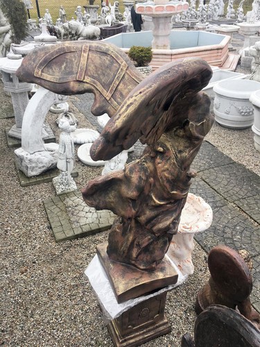 Dea della vittoria Nike di Samotracia statua da giardino greca figura angelo effetto bronzo - Foto 6 di 7