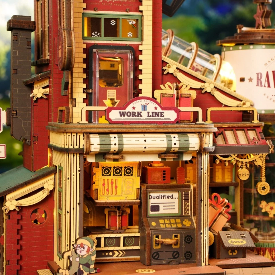 ROKR 3D Wooden Puzzle Music Box Model Dream Gift Factory and Display Box - Image 3 of 4