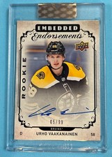 2018 UD Clear Cut Urho Vaakanainen Encased Embedded Endorsements Auto 5/99