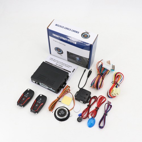 Sistema de alarma de arranque del motor de entrada sin llave botón pulsador kit de control remoto coche SUV - Imagen 4 de 19