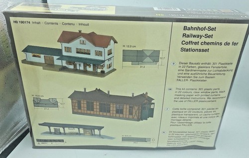 Juego de estación de tren FALLER 190174-Hochdorf + cobertizo de motor-H0 kit de ferrocarril nuevo sellado - Imagen 4 de 7