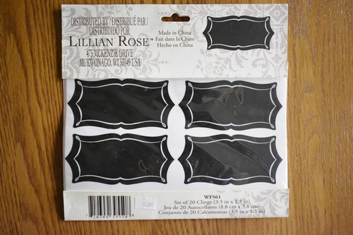 Lot of Lillian Rose Shower Chalkboard Glass Clings (4) Sets of 20 - Picture 2 of 4