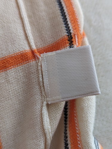 HERMES Tattersall Wolle Seide Top Bluse Sweatshirt Pullover Orange Rutabaga 34 XS S - Bild 10 von 20