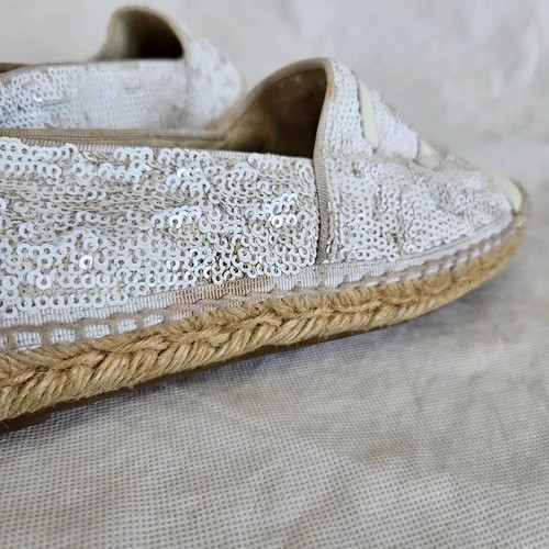 Chanel Espadrilles weiß Pailletten, 40 - Bild 6 von 8