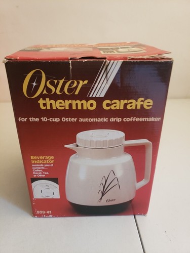 Vintage 1985 OSTER Thermo Carafe  10 cup Thermos Coffee Tea Pitcher NOS NEW - Picture 1 of 8