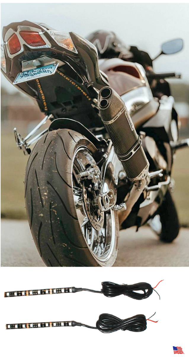 確認用(flashiest feet) LED Motorcycle Turn Signals Blinker Foot Peg Front Cowl Slim