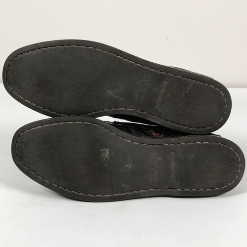 Sperry Topsider Womens Size 9 M Brown Patent Leather Croc Pattern Loafers Shoes - Picture 6 of 7